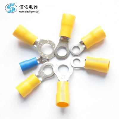 China Copper/PVC/Brass Pre-insulating Terminal Fork Type Automotive Terminal Grounding Lug for sale