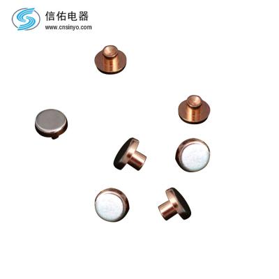 China AG Bimetal Silver Contact Rivet , Silver Bimetal Contact Rivets For Electrical Contactor for sale