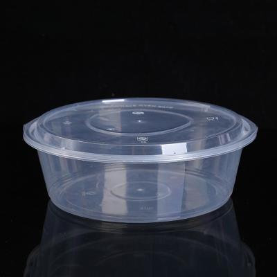 China Custom Clear Disposable PP Disposable Lunch Box 2500ml Transparent Plastic Food Containers With Lid for sale