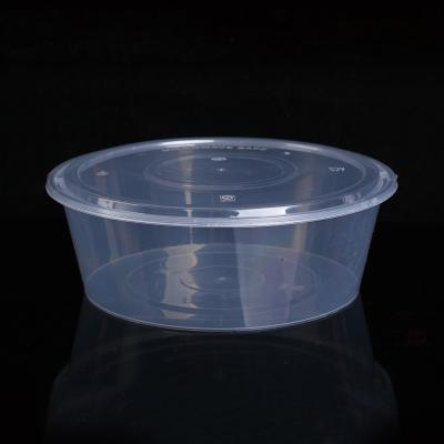 China Round 5000ML Basin Eco Friendly Disposable Plastic Bowl Cover PP Lunch Box American Round Packing Box Takeout Bowl for sale