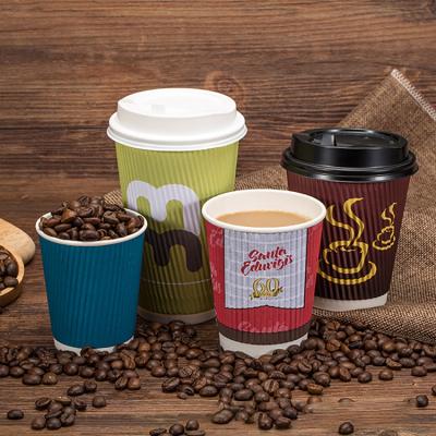 China Hot Selling 16oz Convenient Paper Disposable Hot Cupl Drink Wrapping Paper Coffee Cup for sale