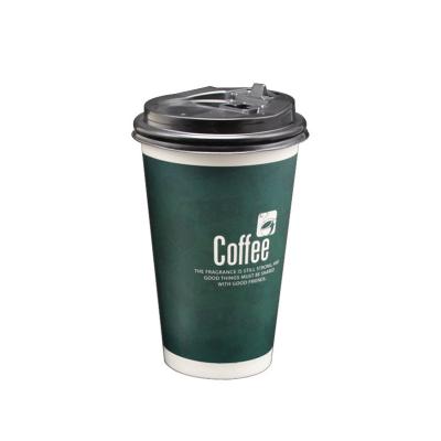 China 16oz CupsHot Drink Paper Cup Customized Milk Tea Coffee Package Cup Double Layer Cavity White Paper Disposable Cup Customize Logo for sale