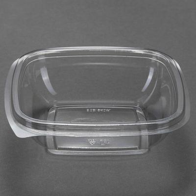 China PET Togo Plastic Portable Cool Clear 8oz Plastic Salad Bowl With Airtight Lids for sale