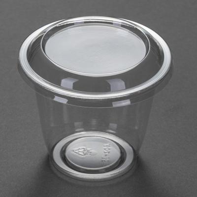 China Custom Plastic-PET logo PET plastic container frozen yogurt cup with lid JY4 for sale