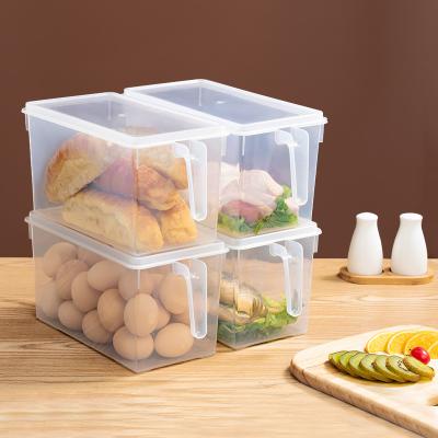 China Amazon Sustainable Hot Selling Keep Vegetables Fruits Meat Fridge Storage Box Containers With Handle And Lid for sale