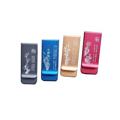 China Custom China Logo Metal Stainless Steel Money Clip for sale