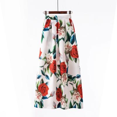 China New Fashion Breathable Floral Pendulum Skirt Women's Long Autumn Spring Dress for sale