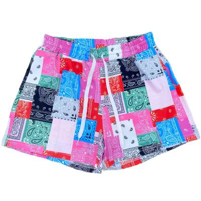 China Anti-wrinkle Women's Beach Pants Casual Printed Loose Shorts Home Pants for sale