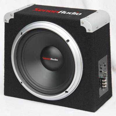 China Car Audio 10 Inch 12 Inch Active Enclosure Compact Car Subwoofer Speaker Audio Powered Box With Built-in Amplifier for sale