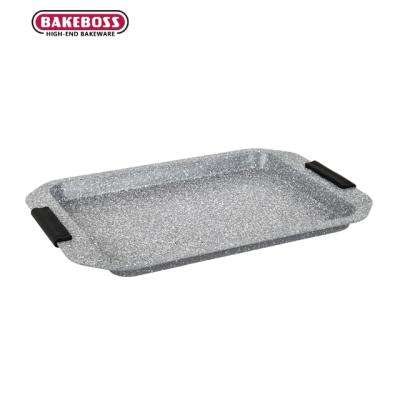 China BAKEBOSS Disposable Carbon Steel Baking Tray Oven Tray Pizza Tray Rectangular Cheesecake Mold for sale