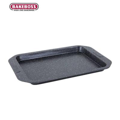 China BAKEBOSS Disposable Rectangle Non Stick Non Carbon Steel Rectangle Pan Cookie Baking Tray for sale