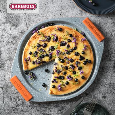 China Wholesale Nonstick Round Carbon Steel Pan Pie Pan Pizza Tray Home Kitchen Restaurant BAKEBOSS Tart Tart Factory for sale