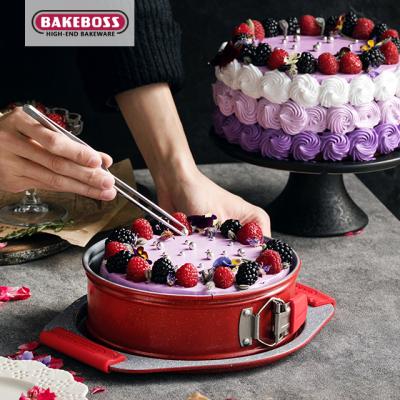 China Home High Quality Non-stick Heart Shaped Cake Pan Set Cheesecake Pan from Restaurant BAKEBOSS Springform Kitchenware for sale