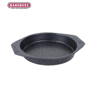 China Home Kitchen Restaurant BAKEBOSS Carbon Steel Bakeware Round Fruit Pie Bread Pizza Cake Mold for sale