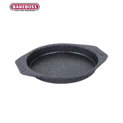 China Home Kitchen Restaurant BAKEBOSS Quiche Pan Flower Shape Pie Flat Bread Cake Molds Round Base Tart Stick Pan Removable Bottom 4 Pack No for sale