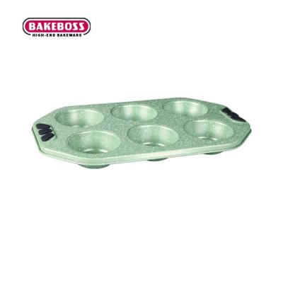 China Kitchen Home Restaurant BAKEBOSS 6 Cavities Cake Bakeware Molds Cupcake Silicone Cake Mold Cupcake Liners Muffin for sale