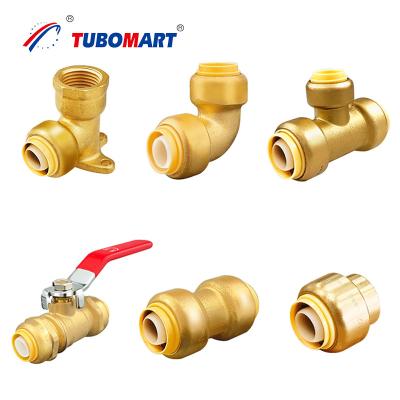 China Warm-Kaltwasser-Pex-Schubarmaturen Bleifrei-Schnellanschluss-Brass-Armaturen PN10 PN16 zu verkaufen