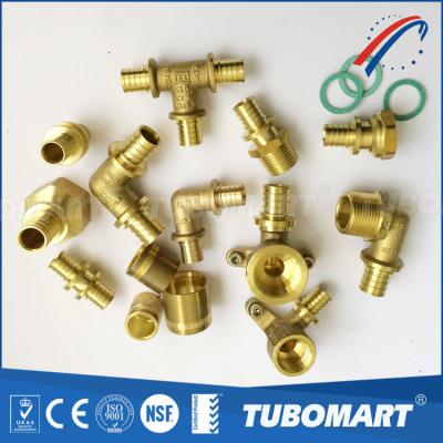 China Plomería de latón Pex Sliding Fitting 1/2 pulgada 3/4 pulgada 1 pulgada Pex Pipe Tee en venta