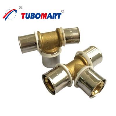 China Hpn58-3 CW617N CW602N Pex Press Fittings Union Elbow Tee Pex Pipe Fitting Te koop