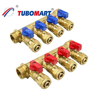 China High Performance Brass Pex Manifold 2 - 12 Way Water Plumbing Manifold for sale