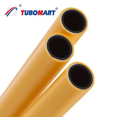 China Yellow PE-AL-PE Gas Hose Multilayer Composite Pex Al Pex Pipe Gas Tube Plumbing Pex Gas Pipe for sale