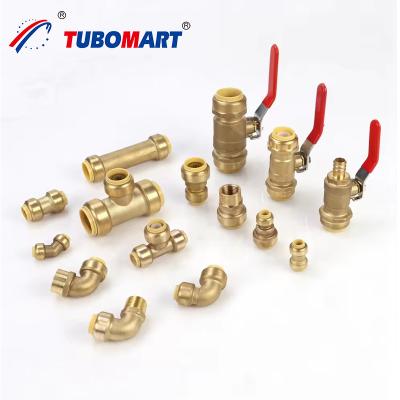 China Plumbing Shark Bite Fittings And Valve Quick Connection Fittings Lead-free China Brass Copper for sale