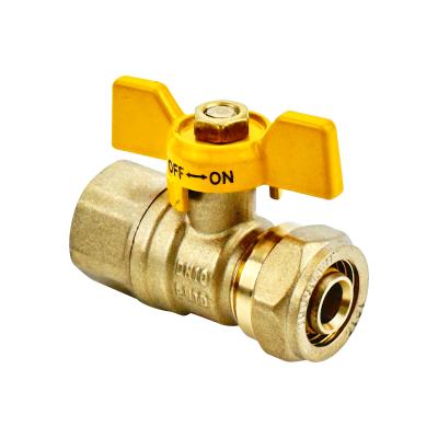 Κίνα OEM Butterfly Handle 1/2 3/4 Brass Fitting Series Ball Filter Valve Water 1/2