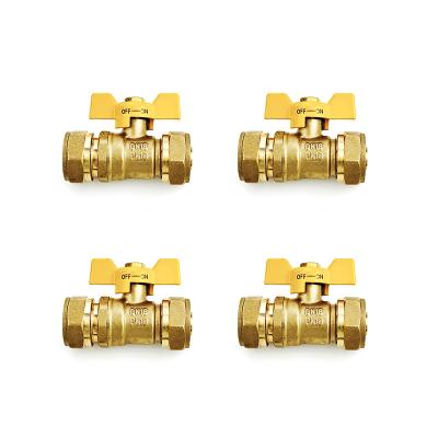 China Fabricante 16-32mm Pex Brass Compression Fitting Equal Straight Para Encanamento de Gás Pex Al Pex Fittings OEM à venda