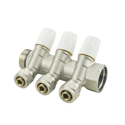 China OEM 2-6ways/Customized Size Pex Manifold with Brass Fittings Customized Color Finishment Customized Color Customized Size for sale