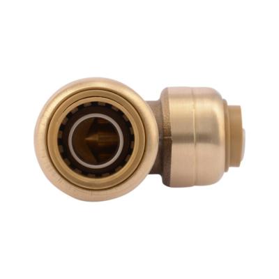 China Tubomart SharkBite 1/2 inch Push-to-Connect x 3/8 inch Push-to-Connect 90Degree Reducing Elbow Brass Fittings à venda