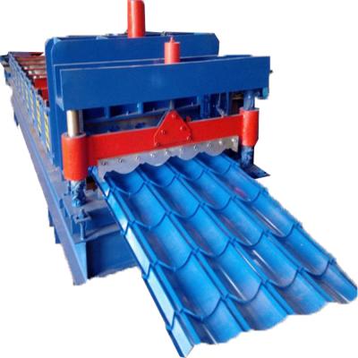 China Hot Sale 828 ROOF Glazed Roof Tile Roll Forming Construction Machine Tile Machine for sale