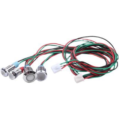 China A cor do RGB três conduziu os conectores impermeáveis 12-24V de Lamp With Cable do piloto do sinal da luz indicadora à venda