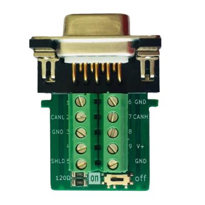 China CAN OPEN Bus-Schnittstelle zu DB9 D Sub 9-Pin Adapter Kompatibel mit PCAN CIA Standard 120 Ohm eingebettet zu verkaufen