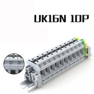 China UK16N UK Series DIN Rail Screw Clamp Terminal Blocks for sale