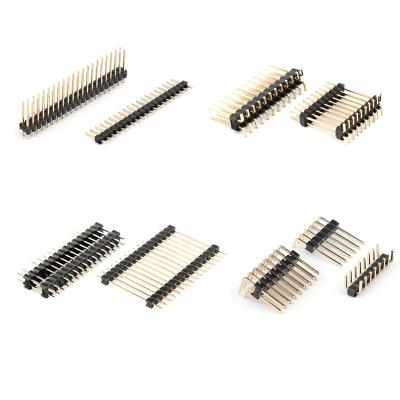 Cina Fila tripla doppia di angolo del passo 1.27mm 2.0mm la singola di Pin Header del connettore maschio 2.54mm del PWB SMT ha personalizzato in vendita