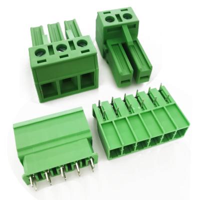 China 7.62mm Spacing 30Amp Pluggable Plug-in Screw Terminal Blocks Plug + Header for sale