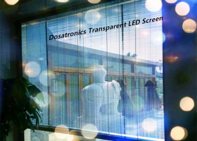 China Transparente Glas LED-Innenanzeige, sehen durch geführte Vorhang-Anzeigen-hohe Auflösung zu verkaufen