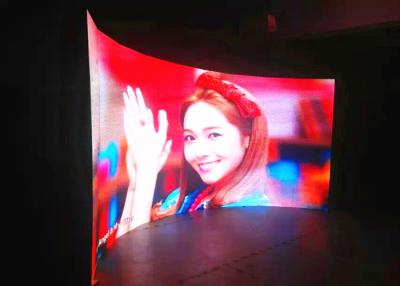 China P4mm Full Color Flexible Curved LED Screen , Soft LED Curtain Video Wall for sale