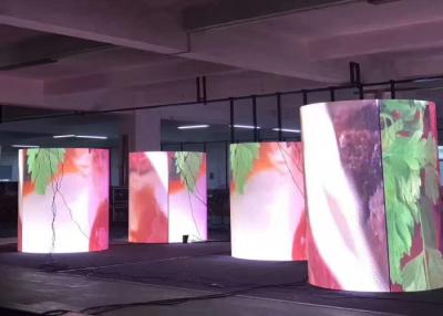 China P4mm Cylinder Soft LED Screen Indoor Curved Led Wall For Rental High Definition for sale