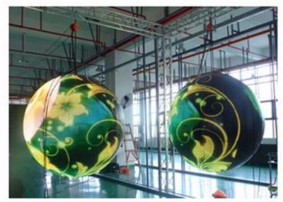 China Full Color P4.8mm IP54 Spherical LED Display Screen On Ceiling For Decorative for sale