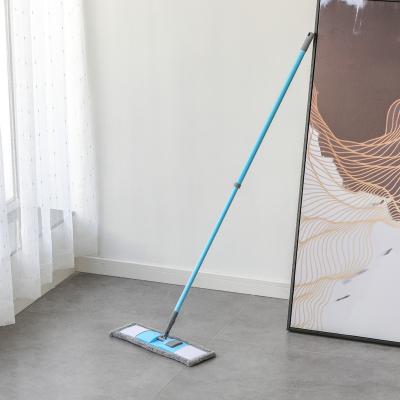 China Factory Sale Ground Floor Sustainable Care Iron Telescopic Cleaner Mop Pad With Microfiber Head for sale