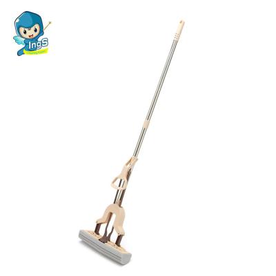 China New Product Sustainable Household Telescopic Floor Cleaning PVA Sponge Brooms And Cheapest Butterfly PVA Sponge Mop for sale