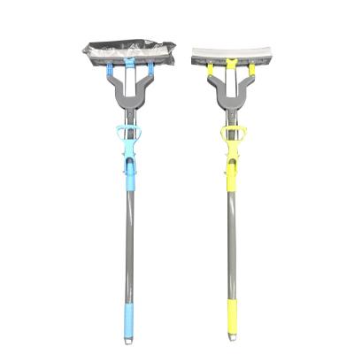 China Wholesale Sustainable Telescopic Painted Iron Pole Butterfly PVA Broom Household Dry Wet Floor Cleaning PVA Broom for sale