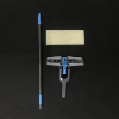 China Self Rotating Viable Hot Sale Wringing Sponge Wipe Telescopic Handle Car Cleaning Pva Magic Sponge Flat Broom for sale