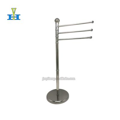 China Hot Sale Stainless Steel Three Heater Hotel Floor Rail Free Standing Vertical Towel Racks for sale