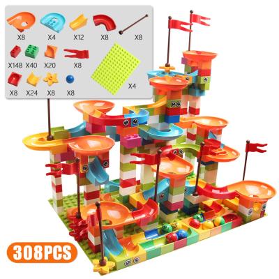 China Deformation Educational Children's Toys Ball Building Block Track Catapult Ball Maze Pipe DIY Set Building Model for sale