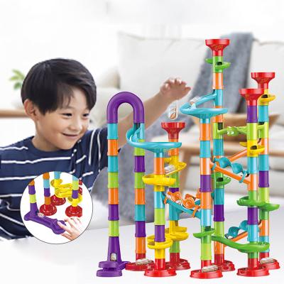 China 3D Educational Deformation Rolling Maze Ball Marble Run Blocks DIY Track Building Block Toys for sale