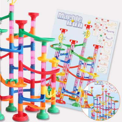 China Deformation Kids Educational Maze Balls Track Block Toys Plastic Marble Run Building Blocks for sale