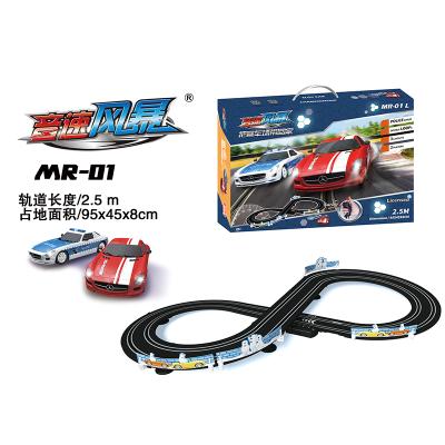 China New Design Electric Slot Toys Electric Car Toy Rail Truck Toys Stunt Track Set for sale