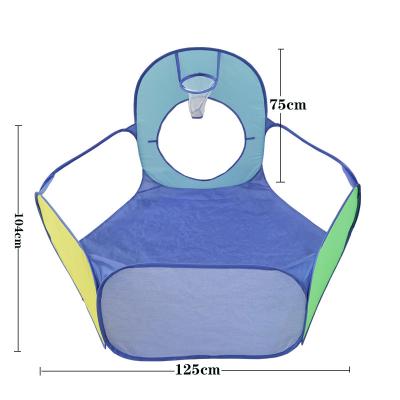 China Outdoor Colorful Kids Basketball Pool Polyester Baby Play Crawling Tent for sale